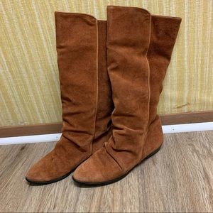 Women Mid Calf Boots Size 8 Brown